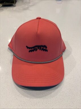 Sun Day Red Rope Hat - Feisty Flamingo with Embroidered Navy Tiger Logo